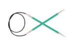 Спицы круговые KnitPro Zing 40см, 8,0мм, алюминий, с несъемной леской, арт.47076