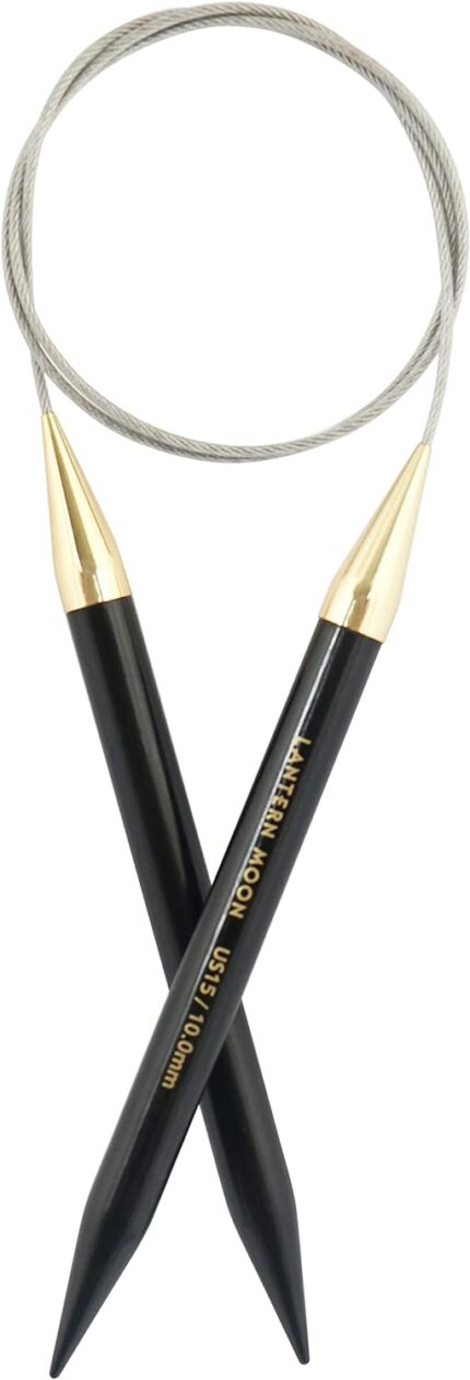 Спицы круговые Lantern Moon 10мм/100см, эбеновое дерево, KnitPro, 350114