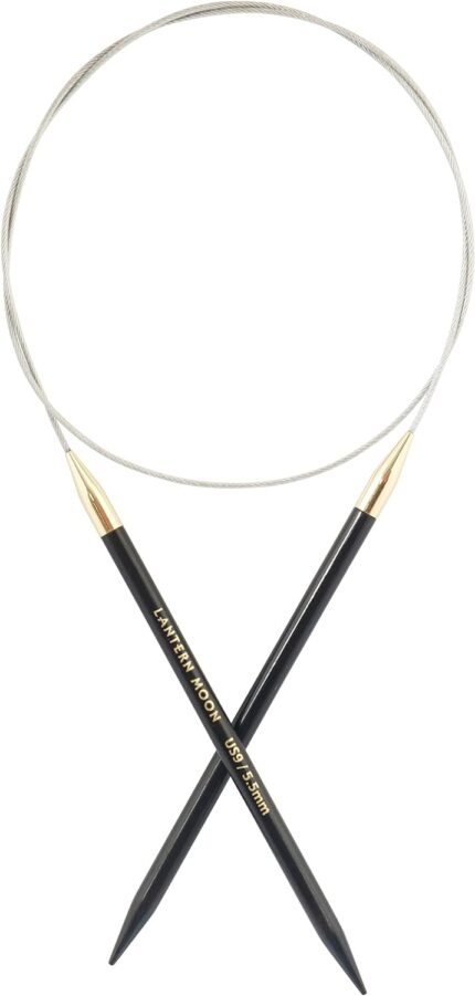 Спицы круговые Lantern Moon 5,5мм/100см, эбеновое дерево, KnitPro, 350108