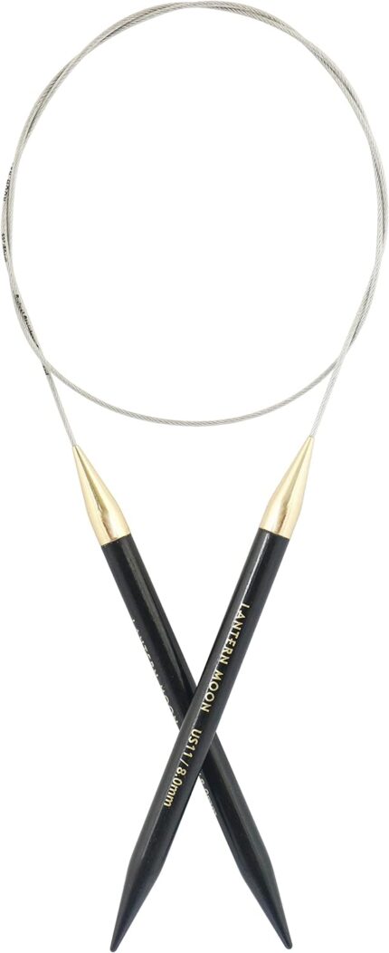 Спицы круговые Lantern Moon 8мм/100см, эбеновое дерево, KnitPro, 350112