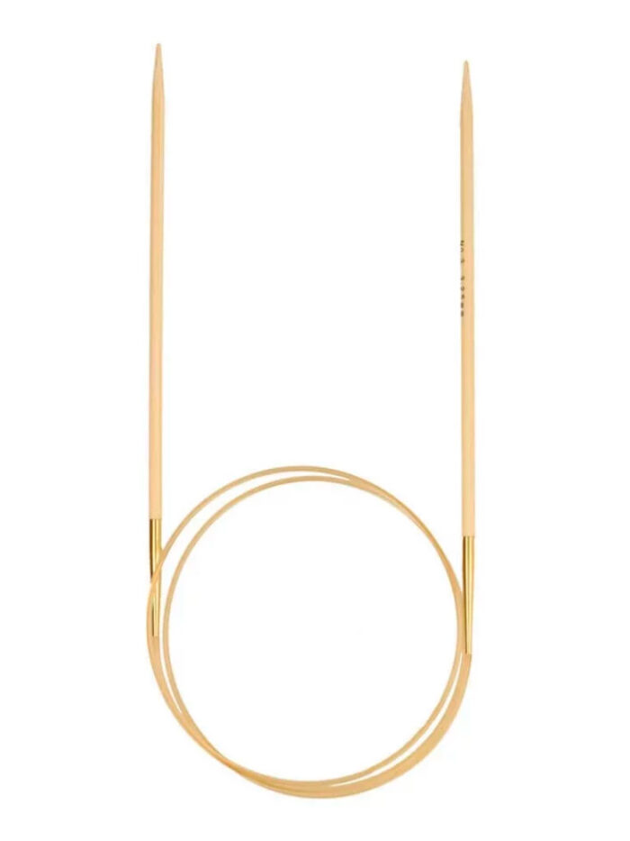 Спицы круговые Tulip 3.25 мм, 100 см, бамбуковые, поворотный тросик, Knina Swivel, арт.KS-1000325