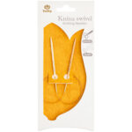 Спицы круговые Tulip 3.5 мм, 40 см, укороченные бамбуковые, поворотный тросик, Knina Swivel, арт.KS-400350