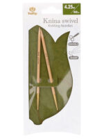 Спицы круговые Tulip 4.25 мм, 60 см, бамбуковые, поворотный тросик, Knina Swivel, арт.KS-600425