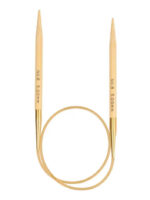 Спицы круговые Tulip 5 мм, 40 см, укороченные бамбуковые, поворотный тросик, Knina Swivel, арт.KS-400500
