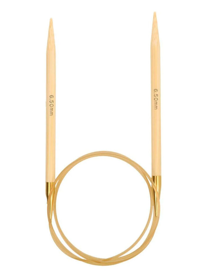 Спицы круговые Tulip 6.5 мм, 100 см, бамбуковые, поворотный тросик, Knina Swivel, арт.KS-1000650