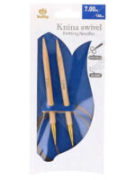 Спицы круговые Tulip 7 мм, 100 см, бамбуковые, поворотный тросик, Knina Swivel, арт.KS-1000700