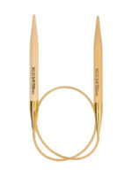 Спицы круговые Tulip 7 мм, 40 см, укороченные бамбуковые, поворотный тросик, Knina Swivel, арт.KS-400700