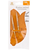 Спицы круговые Tulip 7 мм, 40 см, укороченные бамбуковые, поворотный тросик, Knina Swivel, арт.KS-400700