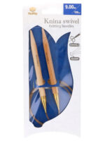 Спицы круговые Tulip 9 мм, 100 см, бамбуковые, поворотный тросик, Knina Swivel, арт.KS-1000900