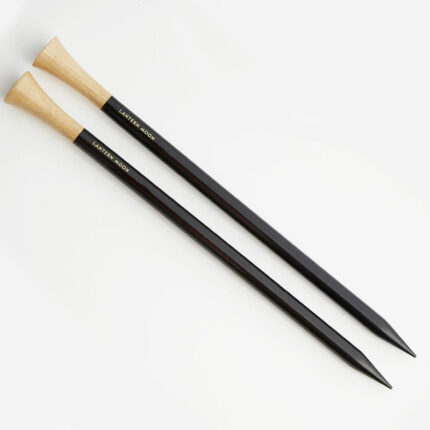 Спицы прямые Lantern Moon 5мм/25см, эбеновое дерево, черный, 2шт в упаковке, KnitPro, 350167