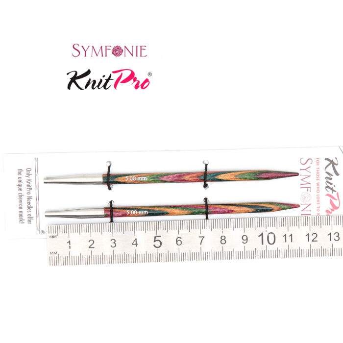 Спицы съемные 11.5см, 5мм, KnitPro Symfonie стандартные деревянные, арт.20405