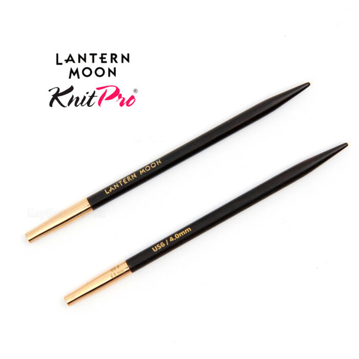 Спицы съемные Lantern Moon 4мм, 10см, укороченные, эбеновое дерево, KnitPro 350145