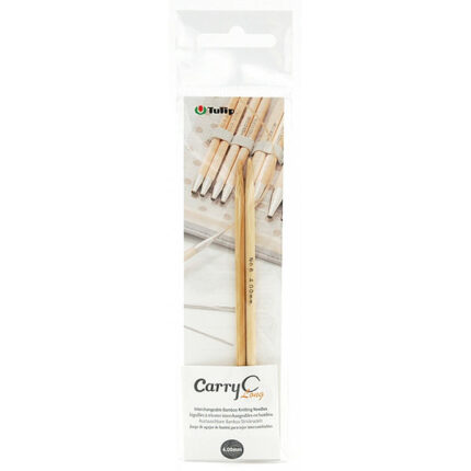 Спицы съемные Tulip 4 мм, 12 см, CarryC Long бамбуковые, арт.CTMM-31
