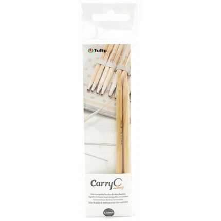 Спицы съемные Tulip 5,5 мм, 12 см, CarryC Long бамбуковые, арт.CTMM-34