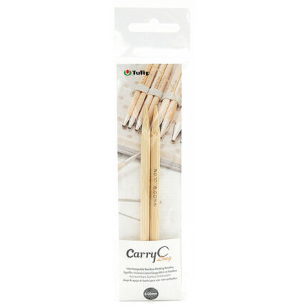Спицы съемные Tulip 6 мм, 12 см, CarryC Long бамбуковые, арт.CTMM-35