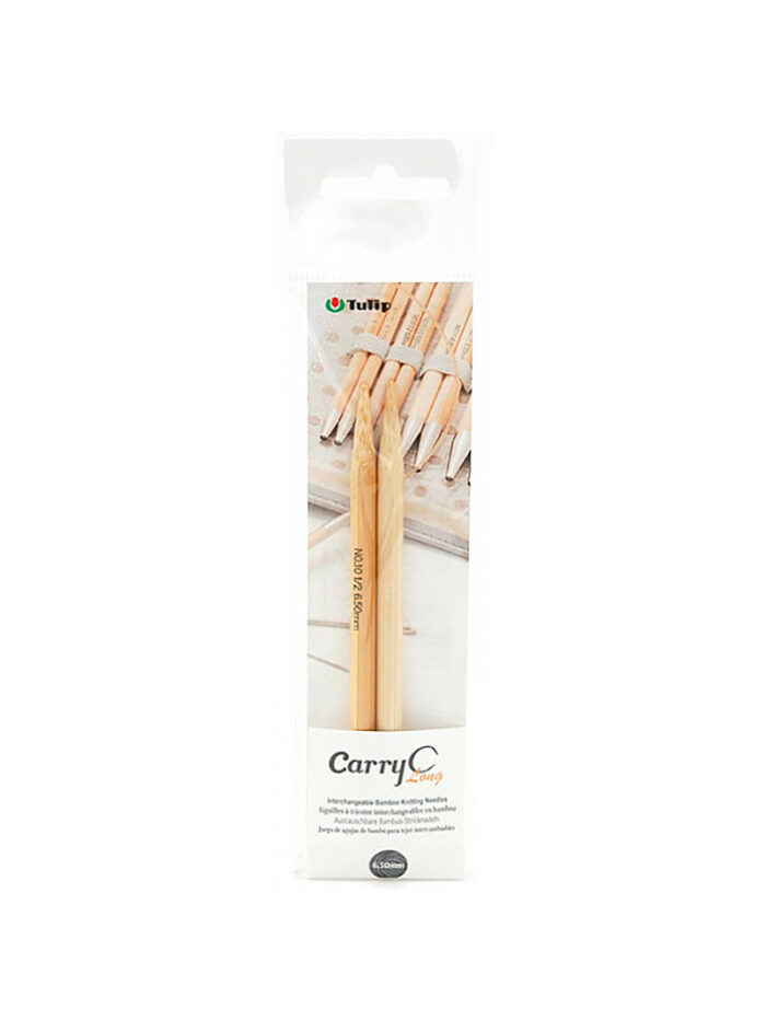 Спицы съемные Tulip 6,5 мм, 12 см, CarryC Long бамбуковые, арт.CTMM-36