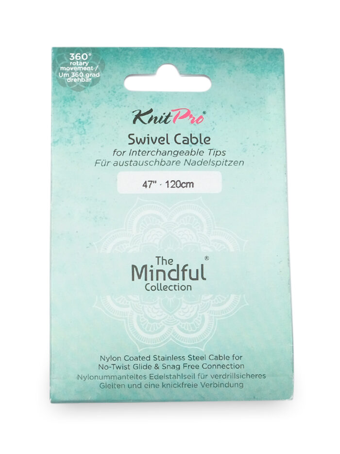 Тросик поворотный для съемных спиц 94 (120) см, Mindful KnitPro, арт.36606 Тросик поворотный для съемных спиц 94 (120) см, Mindful KnitPro, арт.36606