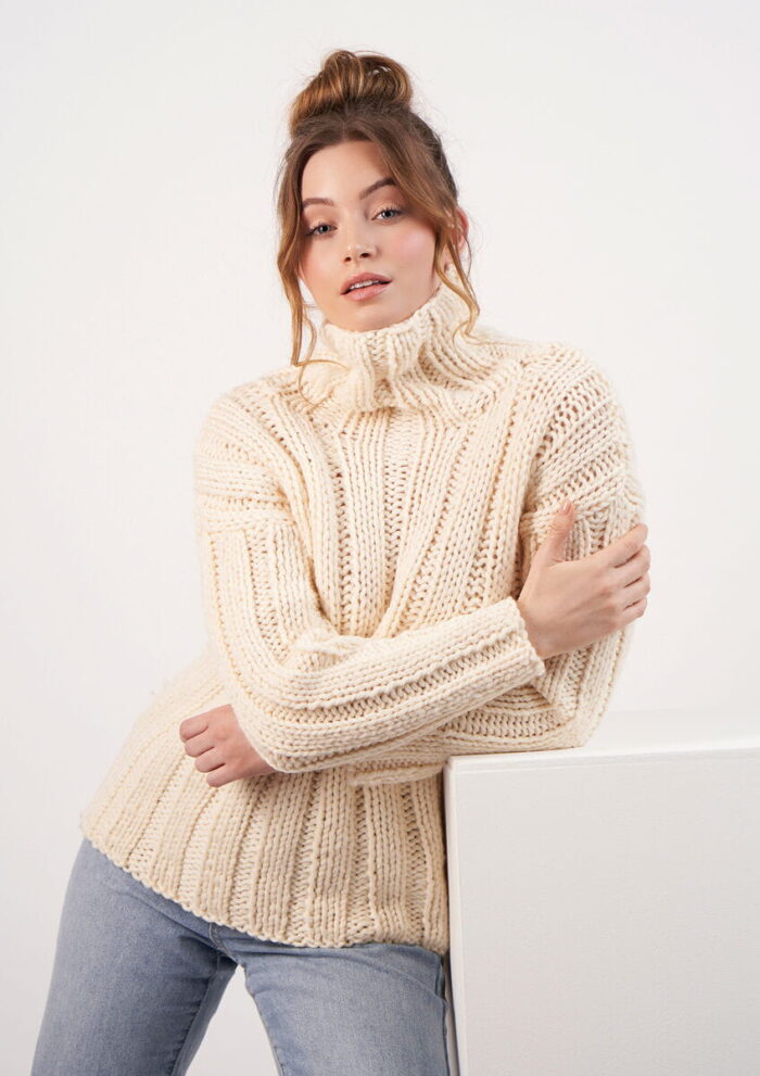 Пряжа Rowan Big Wool 100г/80м, цвет 001 White Hot (100% мериносовая шерсть)