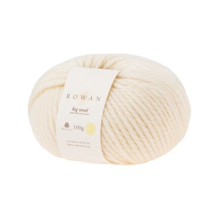 Пряжа Rowan Big Wool 100г/80м, цвет 001 White Hot (100% мериносовая шерсть)