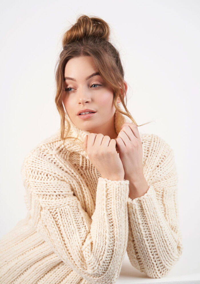 Пряжа Rowan Big Wool 100г/80м, цвет 001 White Hot (100% мериносовая шерсть)