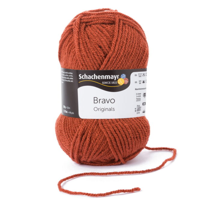 Пряжа Schachenmayr Originals Bravo 50г/133м, 9801211, цвет 08358 марсала коричневый