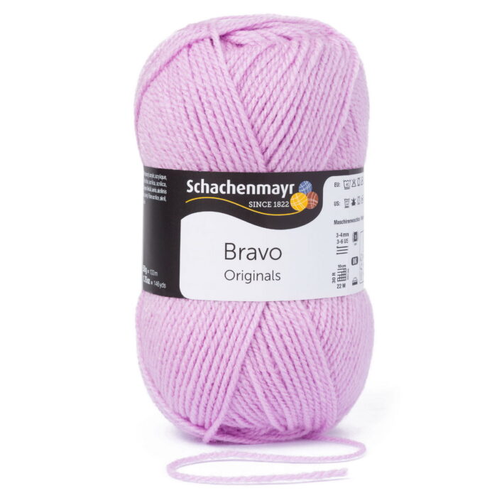 Пряжа Schachenmayr Originals Bravo 50г/133м, 9801211, цвет 08367 светло-розовый
