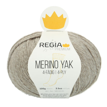 Пряжа Schachenmayr REGIA PREMIUM 4-ply Merino Yak, 100г/400м, цвет 07510 beige meliert