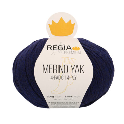 Пряжа Schachenmayr REGIA PREMIUM 4-ply Merino Yak, 100г/400м, цвет 07520 Konigsblau Meliert