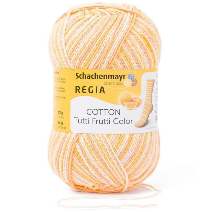 Пряжа Schachenmayr Regia Cotton Color 100г/420м, 9801621, цвет 02416 оранжевый