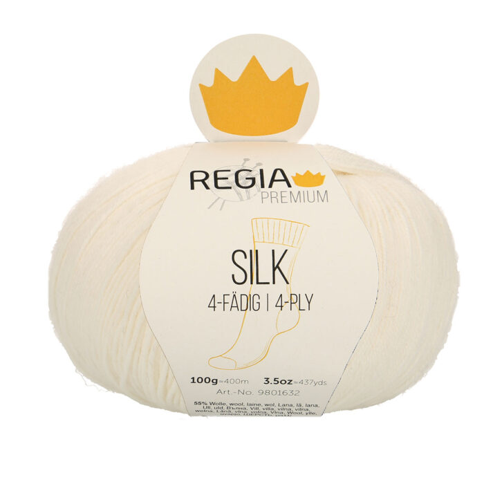 Пряжа Schachenmayr Regia Premium Silk 100г/400м, 9801632, цвет 00001 белый Пряжа Schachenmayr Regia Premium Silk 100г/400м, 9801632, цвет 00001 белый
