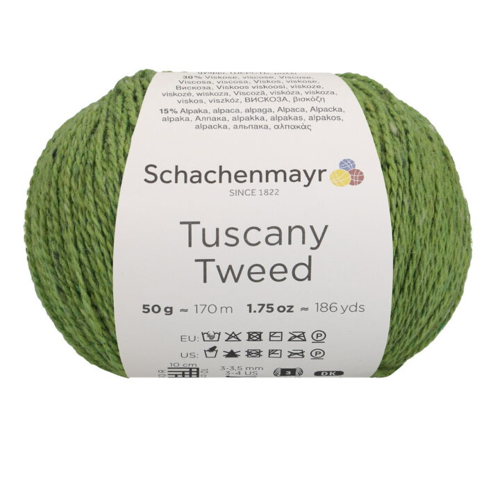 Пряжа Schachenmayr Tuscany Tweed 50г/170м, 9807002, цвет 00070 зеленый